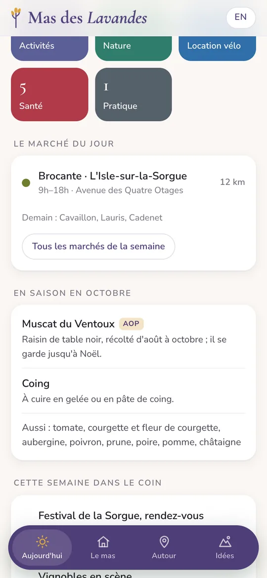 Le marché du jour à L'Isle-sur-la-Sorgue et les produits de saison en octobre